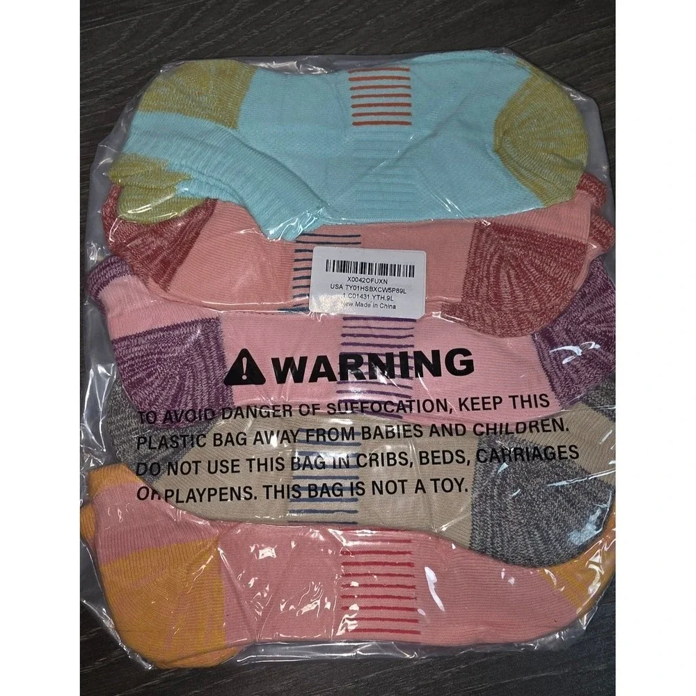 Womens Low Cut Ankle Socks-Cushioned, 5 Pairs, Multi Color